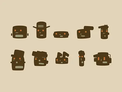 Single shape characters abstract character face figma illustration shape