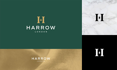 Luxury Menswear Fashion Brand - Harrow London branding clothing brand clothing label fashion fashion brand fashion logo fashion logos gold foil h letter h logo london luxury brand luxury branding menswear menswear brand menswear logo premium suit tailor tailor logo