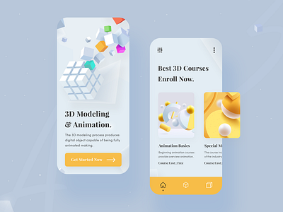 3D Modeling & Animation : Mobile App 2020 trends 3d modeling animation app design app ui application design blender blender3d courses cube dribbble best shot ios app design minimal minimalist mobile mobile app mobile app design mobile design mobile ui ui ux