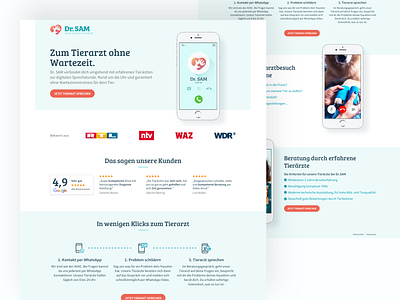 Landingpage for an online veterinarian / Online Tierarzt Desktop