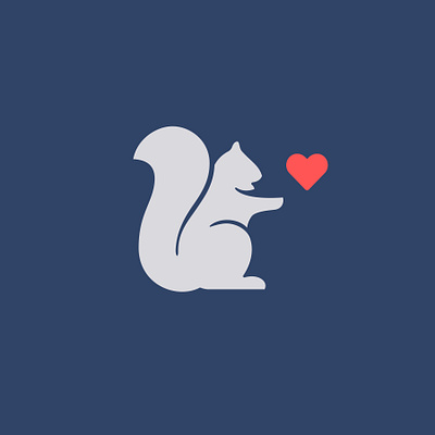 Help Raleigh heart logo logomark squirrel