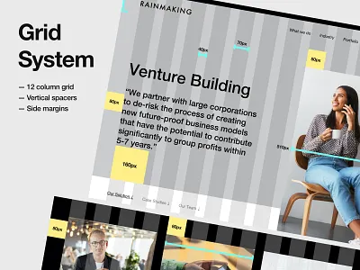 Rainmaking - Grid System app colors design grid guides how to layout mobile product design typography ui design user experience user interface ux design web web design website