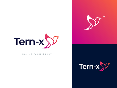 Tern-X animal icon bird bird icon bird illustration bird logo bird sign branding colors identity logo logodesign logogram logogrid mark minimal minimla modern tern typogaphy vector