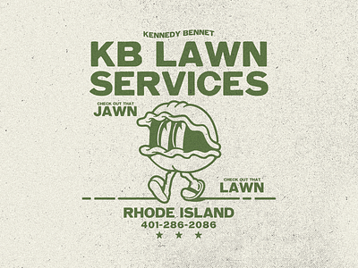 KB Lawn Services branding branding design clam design graphic design illustration lawn logo quahog rhode island