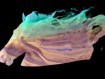 The Trojan Horse 3d 3d modeling abstract arnoldrender art beach cinema4d design fluffy hazy horse illustration motiongraphics sea smoky volumetric