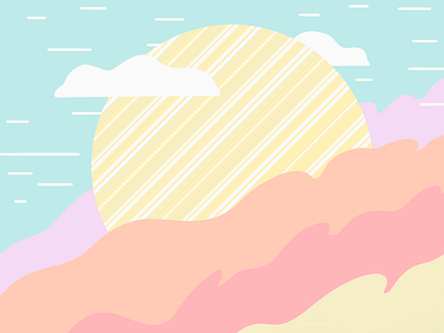 Frosted Horizon art digital art ice cream illustration minimalistic