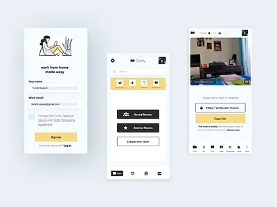 Video Conference App UI Concept app design design ui