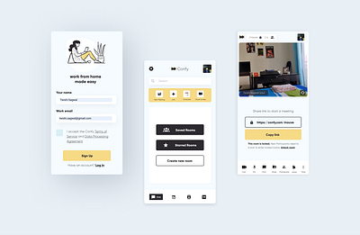Video Conference App UI Concept app design design ui