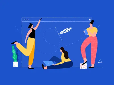 Work Session animation branding collaboration illustration llama logo team teambuilding vector vectornator