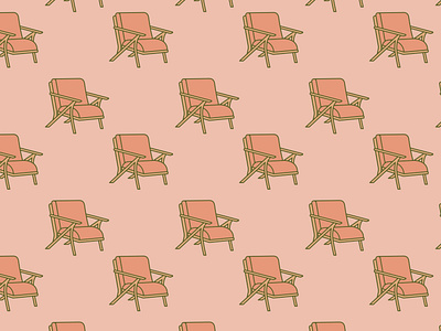 Revival Rentals Chair Icon brand identity branding icon illustration logo design procreate retro vector