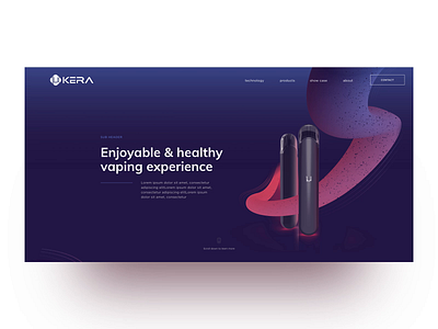 μKERA Landing Page 3d animation dark ui design gradient graphic design technology typography ui ux vector web