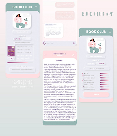 The Book Club App design illustration ui ux