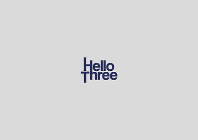 hello three logo logo a day logo brand logo branding logo concept logo design logo design branding logo maker logo mark logo number logo text logo three logo type logodesign logotype simple logo