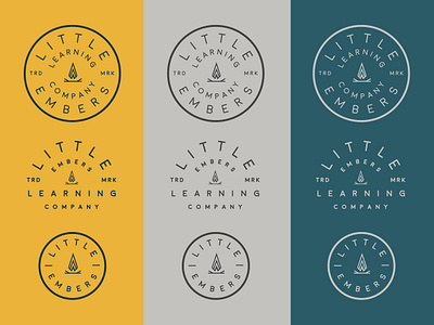 Little Embers Learning Co. brand brand identity branding camp christian design education fire flame geometric graphic design icon identity logo logo design mark seal set type typography logo