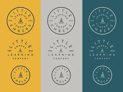 Little Embers Learning Co. brand brand identity branding camp christian design education fire flame geometric graphic design icon identity logo logo design mark seal set type typography logo