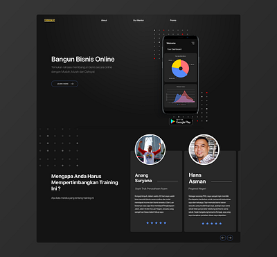 Digital Marketing Website - Landing Page business dark ui digital marketing landing page landing page design ui uiuxdesign web design