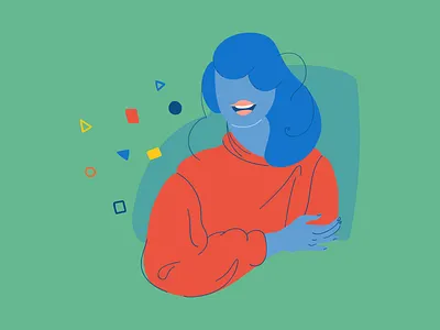 Dental Practice Illustration adobe illustrator brochure california dental clinic dentist dentistry ebook geometric shapes illustration memphis milano smile smiling woman