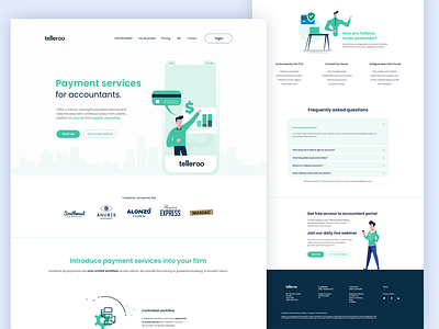 Tellero Landing Page design dribbble dribbble best shot flat design free landing page freebies illustration illustrator landing page landing page design ui ux web web design website design