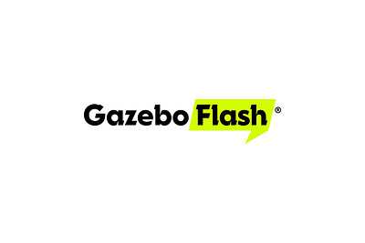 GazeboFlash Logo design flash flat gazebo logo yellow