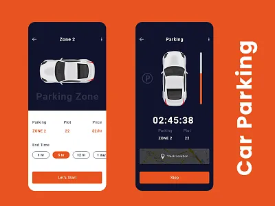 Car parking Mobile App Design design mobile mobile app parking