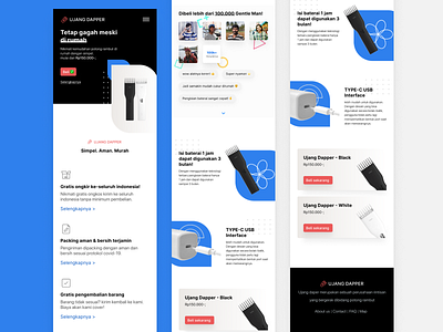 Ujang dapper - mobile interaction landing page ux