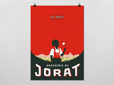 Poster "La Nati 2020" - Brasserie du Jorat beer branding brasserie du jorat graphicdesign illustration poster