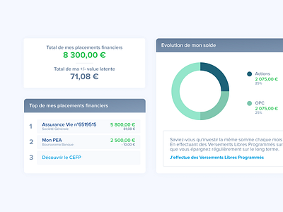 Finance manager bank boursorama banque dashboard data dataviz finance management manager minimal modern money pfm saving ui ux webdesign