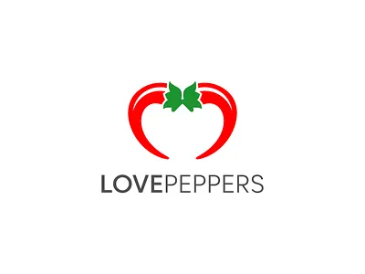 love chili peppers app business clean design flat food and drink illustration logo modern vector