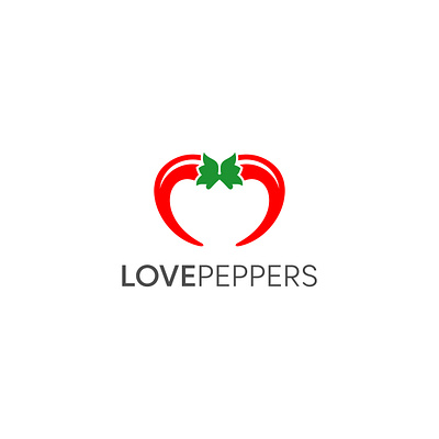 love chili peppers app business clean design flat food and drink illustration logo modern vector