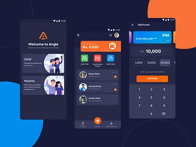 Angle UI animation app branding design finance icon illustrator saving ui ux vector wallet wallet app
