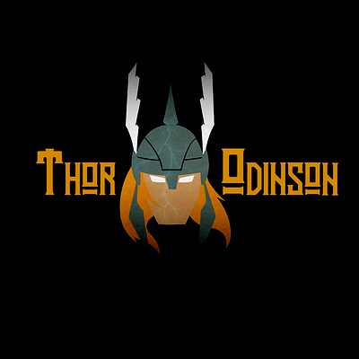 Thor colours design flat icon minimal