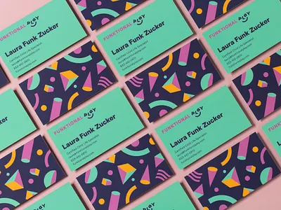 Funktional Play Business Cards brand design branding building blocks business card funktional pattern play playful visual identity