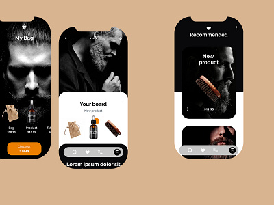 APP - BEARD - MEN animal app beard black branding design figma icon identity interface logo mark marks men sketch symbol ui ux webdesign xd