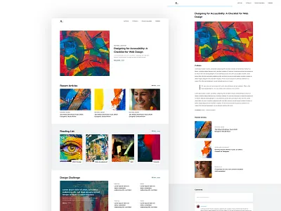 Design Blog Website - Landing page 2d adaptive design article design articles blog design design blog design challenge landing page landing page design modern responsive trend uidesign ux website website builder websites