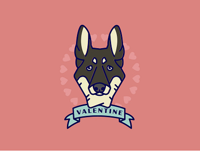 Val dogs german shepherd illustration portrait