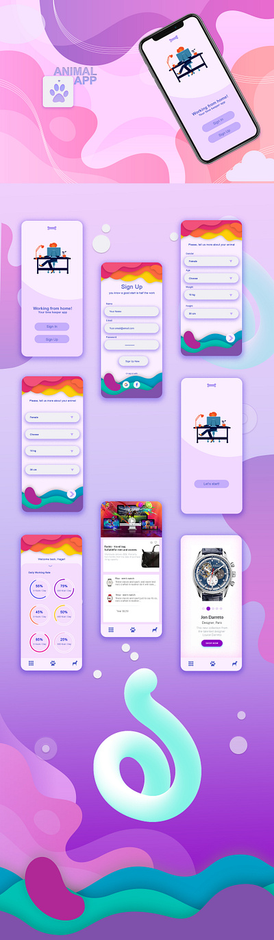 Mobile App design illustration mobile design mobile ui user experience