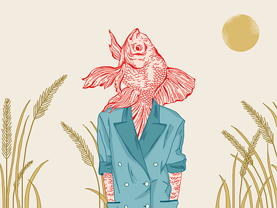 So Fishy art artwork concept art contemporary art contemporaryillustration detail art digital art digital illustration fish illustration illustration art illustrator nature personification photoshop art surreal art surrealism surrealistic visual art visual design