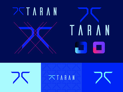 Taran Armstrong Logo blue brand branding geometric icon iconography illustrator logo logo mark neon retro scifi synthwave vector