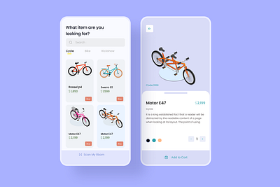 Bike Store App bike app cycle app design mobile app