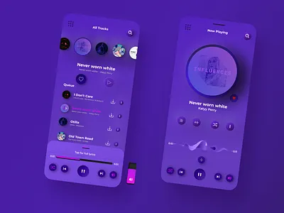 Music app concept gradient interface interaction design ios iphone app design minimal mobile mobile app mobile app design mobile ui music music player neumorphic neumorphism neumorph player ui user experience user experience design user inteface user interface design ux web