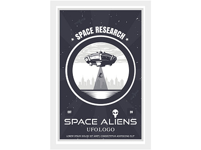 UFO poster kidnaps people on city background, ship kidnaps woman alien aliens animation backgrounds beams cartoon concept contacts design flat futuristic illustration ufo