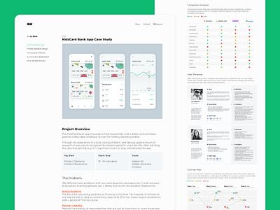 Portfolio Website - KidzCard Case Study adobe xd andrewdoubleu app design bank branding casestudy credit card front end development informational javascript kalamazoo mobile modern portfolio process product design research ui ux website design