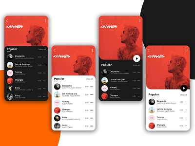 Music Listing Screen app design icon logo mobile mobile app mobile app design ui ux