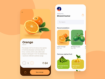 Native food app animation art branding card caricature ecommerce ecommerce app food fruit illustration mobile mobile app mobile app design mobile application mobile card mobile ui motion ui