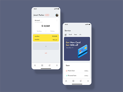 Bank app Concept Design app app design clean design flat icon ios ios app minimal mobile mobile app mobile ui type ui ux vector web