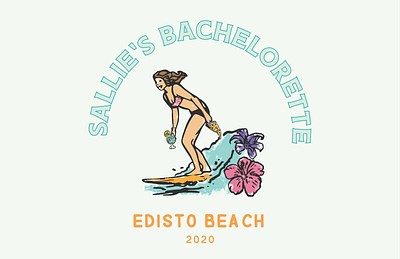 Bachelorette Logo bachelorette beach design logo surf vintage