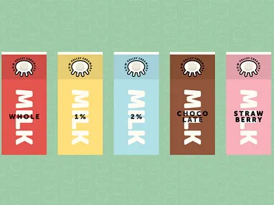 Cow Valley Creamery Concept brand branding cow creamery dairy design icon identity illustration lockup logo logotype milk mockup typography udder