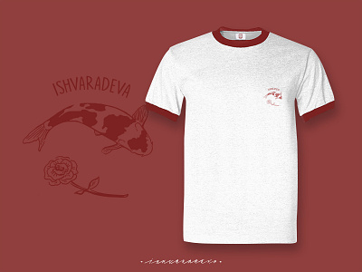 koi ringer tee animal arka art artist artwork beyond mimesis cora culture design digital flower hikayatcitranusantara illustration ishvaradeva koi koi fish love romantic screen printing t shirt illustration