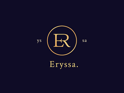 logo Eryssa. classic classy cosmetic cosmetic logo cosmetics elegant feminine feminine logo feminism feminist gold golden logo logo design logotype luxury luxury brand luxury logo needlogo product