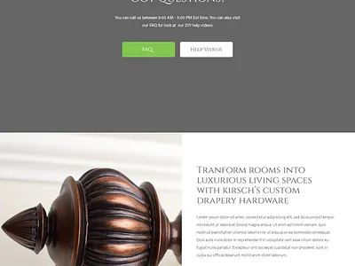 DraperyRodsDirect Website graphic design ui web design webdesign website website design